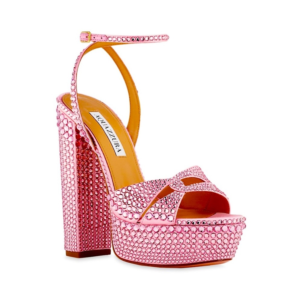 Aquazzura Sinner Pink Crystal